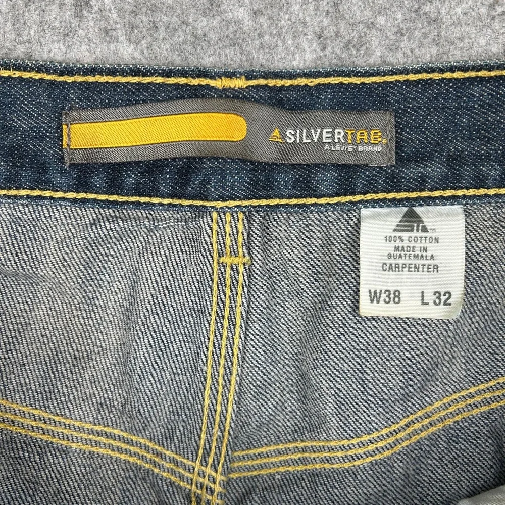 VTG Levi's SilverTab Carpenter Jeans 38x32 Dark Wash Baggy 90s Y2K Skater